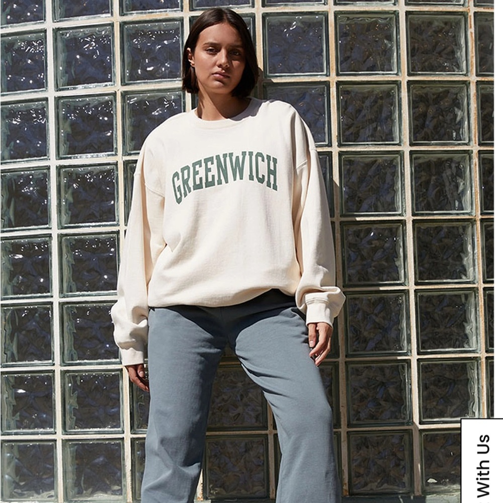 NWT John Galt Cream Greenwich Crew Neck Sweatshirt